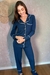 REF. 1332 - PIJAMA FEMININO BOTÃO AZUL MARINHO C/ CALÇA - comprar online