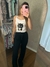 REF.: 1771 - PIJAMA REGATA BRANCA E CALÇA PRETA
