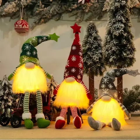 Boneco Gnomo de Natal com Luz LED – Decoração Iluminada - comprar online