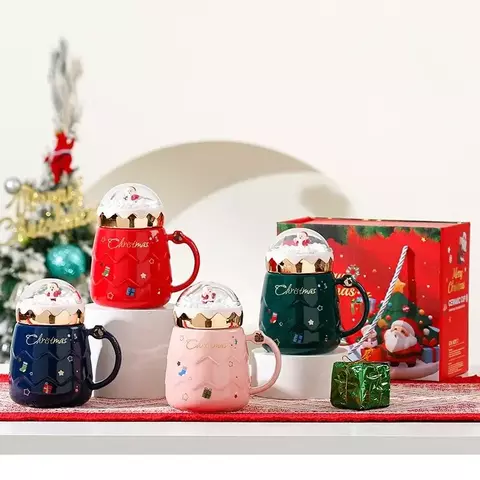 Caneca de Natal em Cerâmica com Tampa - comprar online
