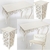 Kit Mdf Branco 2 Mesa Luis Xv Mãe E Filha 2 Cubos 1 Banco
