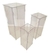 Enfeite Trio Cubo Transparente Acrílico Quadrado Desmontavel - comprar online