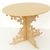 Mesa Redonda Arabesco Provençal MDF Cru 60x60x80 cm - Lúdica Artes
