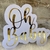 Placa Acrílico Espelhado Dourado Chá Revelação Oh Baby 86Cm na internet