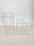 Imagem do Trio Cubo Acrílico Transparente 80 60 40 Quadrado Desmontave
