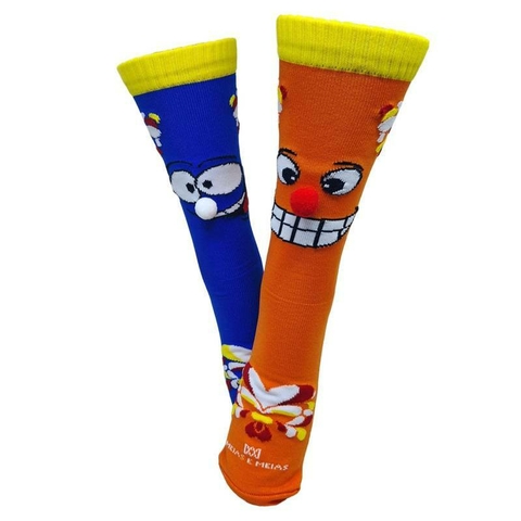 Meia Cano Alto Smiles em Poliamida laranja