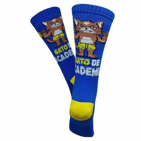 Meia Cano Alto Gato de Academia em Poliamida