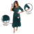 Vestido Evangélico Alfaiataria Verde Longo com Babado - Rdn Modas