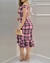 Vestidos femininos casuais 2025 primavera bloco de cor geométrica impresso plis