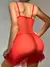 Imagem do Conjunto Lingerie Camisola Vestido Transparente Renda de Contraste com Babado Al