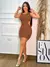 Vestido Curto Justo Tubinho Manga Curta Costas Nua Feminino - loja online