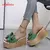 Aphixta 9cm saltos slides sapatos femininos mulher chinelos chinelos cunha sapat