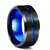 Tigray 6/8/10mm azul &amp; preto masculino anel de carboneto de tungstênio linh na internet