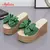 Aphixta 9cm saltos slides sapatos femininos mulher chinelos chinelos cunha sapat