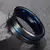 Tigray 6/8/10mm azul &amp; preto masculino anel de carboneto de tungstênio linh