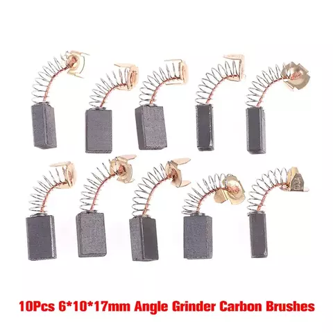 10 peças angulares moderadas escovas de carbono 6*10*17mm ferramenta elétrica