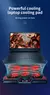 Coolcold 17 polegada gamer portátil cooler seis ventiladores tela led duas port