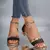 Sandálias femininas saltos de verão sapatos casuais dedo do pé aberto verão - loja online