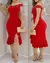 Vestidos femininos casuais 2025 primavera bloco de cor geométrica impresso plis - comprar online