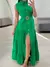 Vestido casual com botão frontal e fenda maxi vestidos franzidos com cinto na internet