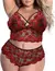Imagem do Sexy conjunto de roupa interior de renda tamanho grande conjunto de duas peças