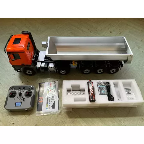 KABOLITE 5801 Escala 1/14 RC Caminhão Trator de Metal Com Reboque 4x4 RC Brinqu