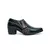Vestido de negócios de couro preto sapatos masculinos de salto alto com penetra - loja online