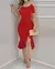 Moda outono inverno cor sólida festa fora do ombro vestido sexy em torno do pes - comprar online