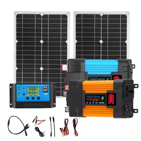 6000w inversor de energia ao ar livre 12v painel gerador de energia solar com 30