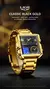 Relógios Marca de Luxo Moda Homens Ouro Aço Esporte Quadrado Digital - comprar online
