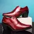 Luxo vermelho salto alto sapato masculino moda mocassim homem sapatos de casamen