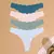 Imagem do 4 peças sem costura tricô roupa interior feminina ultra-macio calcinha sexy pa