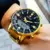 relógio masculinos de pulso de marca de luxo, dourado, com pulseira de aço inoxidável - loja online