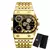 Imagem do Relógios dos homens Mens Quartz Couro Casual Pulseira de Pulso Sports