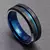 Tigray 6/8/10mm azul &amp; preto masculino anel de carboneto de tungstênio linh - comprar online