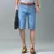 Novo verão masculino denim shorts moda cor clara casual solto multi-bolso em li - comprar online