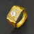 anel masculino Poderoso luxo 9999 24k ouro real incrustado com pedras preciosas - comprar online