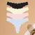 Imagem do 4 peças sem costura tricô roupa interior feminina ultra-macio calcinha sexy pa