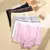 3 pçs calcinha feminina de algodão sem costura esportes boxers roupa interior - loja online
