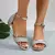 Sandálias femininas saltos de verão sapatos casuais dedo do pé aberto verão - comprar online