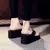 Chinelos femininos de verão, salto alto, branco, coreano Slope Flip Flops, plat - comprar online