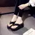 Imagem do Chinelos femininos de verão, salto alto, branco, coreano Slope Flip Flops, plat