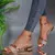 Sandálias femininas saltos de verão sapatos casuais dedo do pé aberto verão