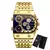 Relógios dos homens Mens Quartz Couro Casual Pulseira de Pulso Sports na internet