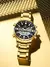 relógio masculinos de pulso de marca de luxo, dourado, com pulseira de aço inoxidável - magazine digital