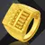 Anel masculino ábaco em ouro 24K AU999 | Esmalte - ábaco dourado pintado, desi - loja online