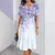 Vestidos femininos elegantes moda feminina manga curta topo casual senhoras solt