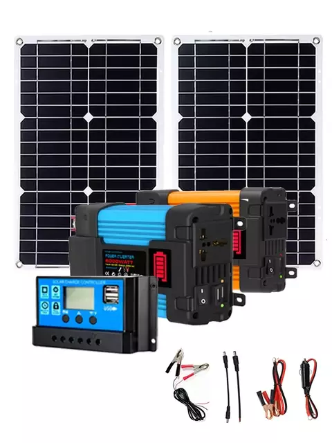 2*300w kit painel solar completo 6000w 220v inversor kit portátil sistema de en
