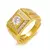 anel masculino Poderoso luxo 9999 24k ouro real incrustado com pedras preciosas na internet