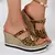Plataforma grossa cunha saltos leopardo reivindicados femininos sexy peep toe es na internet